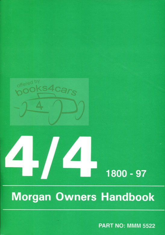4/4 1800 Owners Manual by Morgan