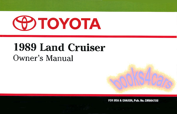 Toyota Land Cruiser Owner Manuals At Books4cars Com