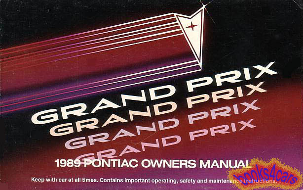 1989 Pontiac Grand Prix owners manual.
