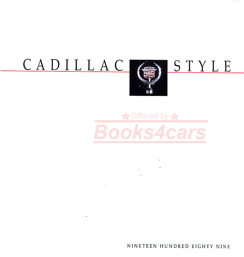 89 range sales brochure by Cadillac for 1989: 22 color pages
