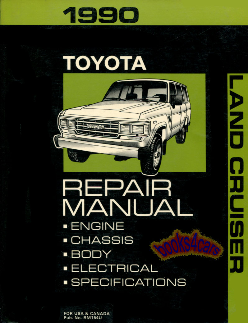 90 LandCruiser Shop Service Repair Manual Engine Chassis Body Electrical & Specifications Land Cruiser by Toyota