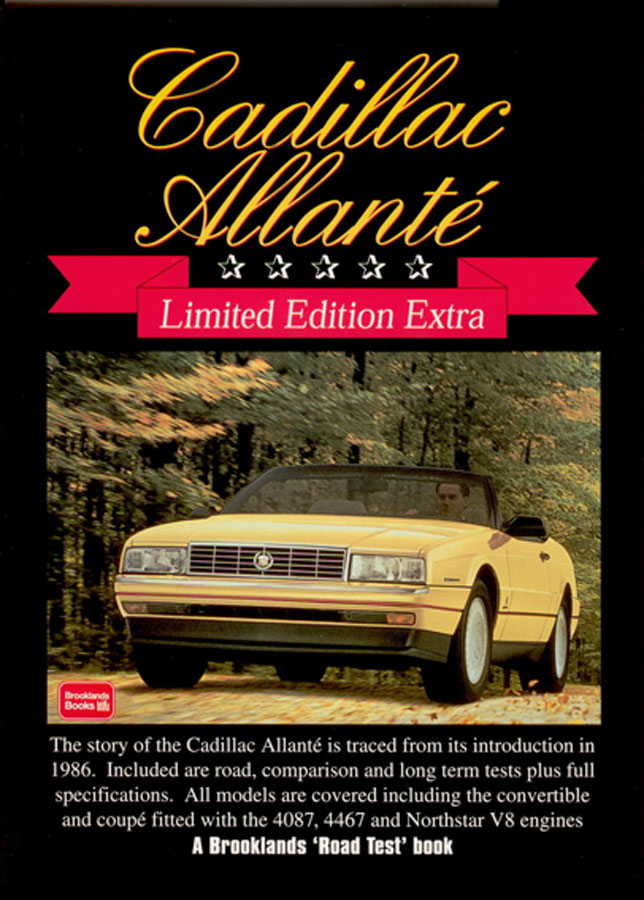 136 pages book about Cadillac Allante compiled from many different English language articles from around the world about the Allante by Brookland portfolio in limited edition Extra