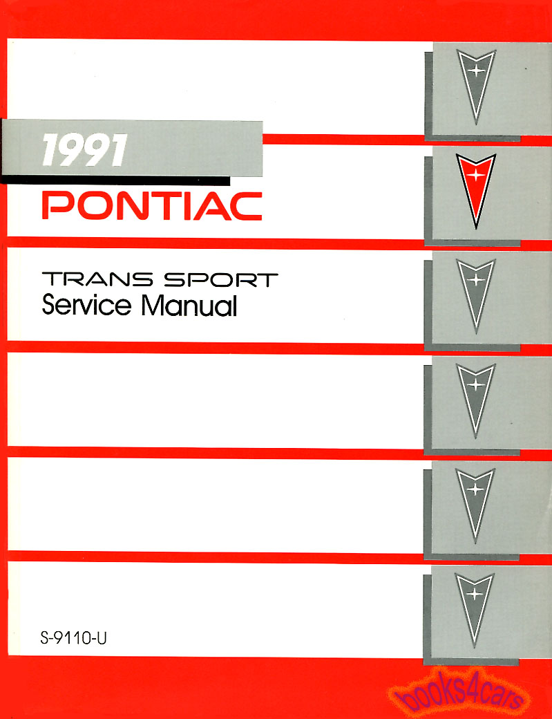 91 TranSport Shop Service Repair Manual by Pontiac for Tran Sport