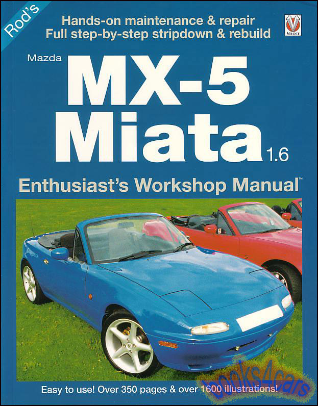 89-94 Mazda Miata Enthusiast's Shop service repair Manual for 1.6 liter by Rod Grainger very comprehensive 368 pages