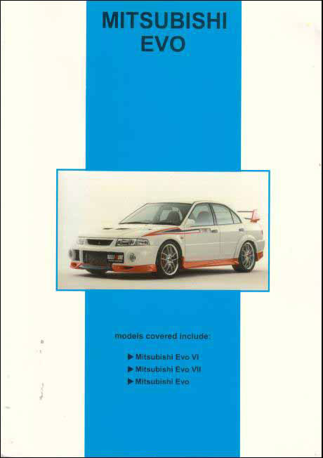 Portfolio of articles about Mitsubishi Evolution cars compiled into 83 page book form VI VII VII