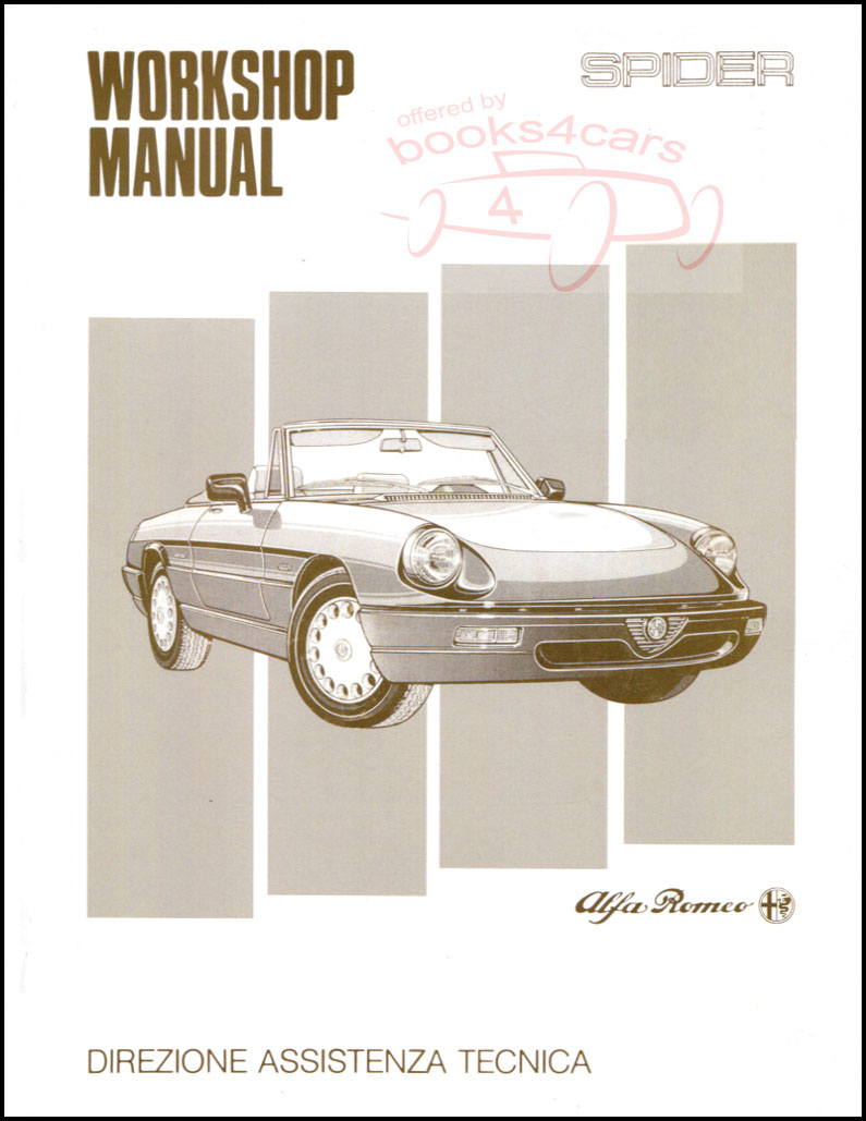 91-94 Spider Factory Shop Service Repair Manual by Alfa Romeo