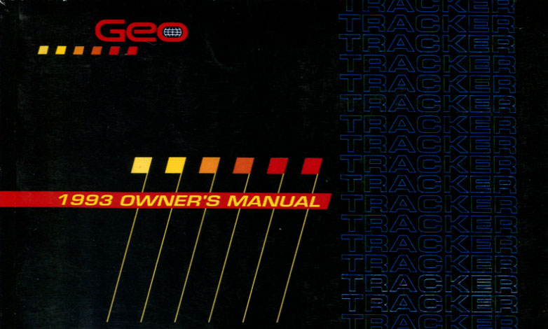 93 Tracker owners manual by Geo 336pgs