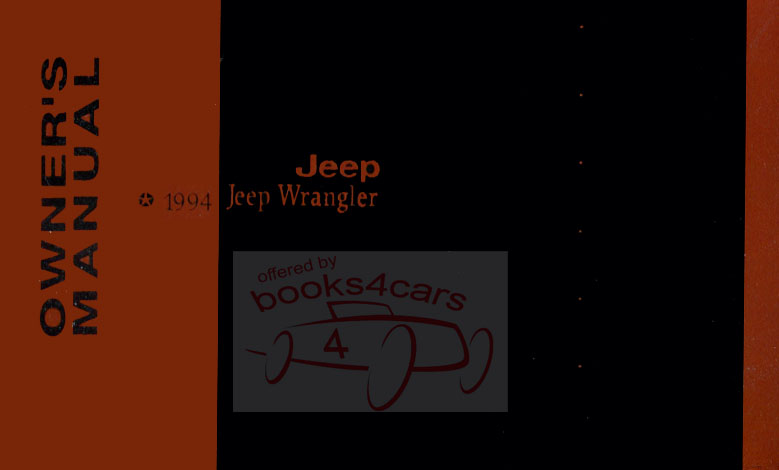 94 Wrangler Owners Manual by Jeep