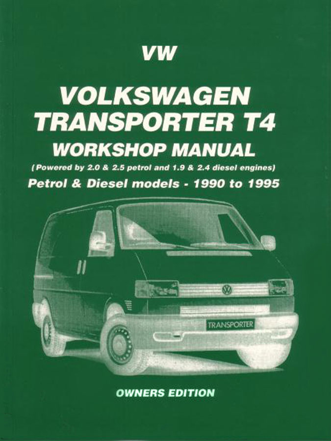 90-95 Eurovan T4 Shop Service Repair Manual for 4 cylinder & 5 cylinder gas 2.0 2.5 & diesel 1.9 2.4 Volkswagen Vans: 217 pgs. (does not cover automatic trans)