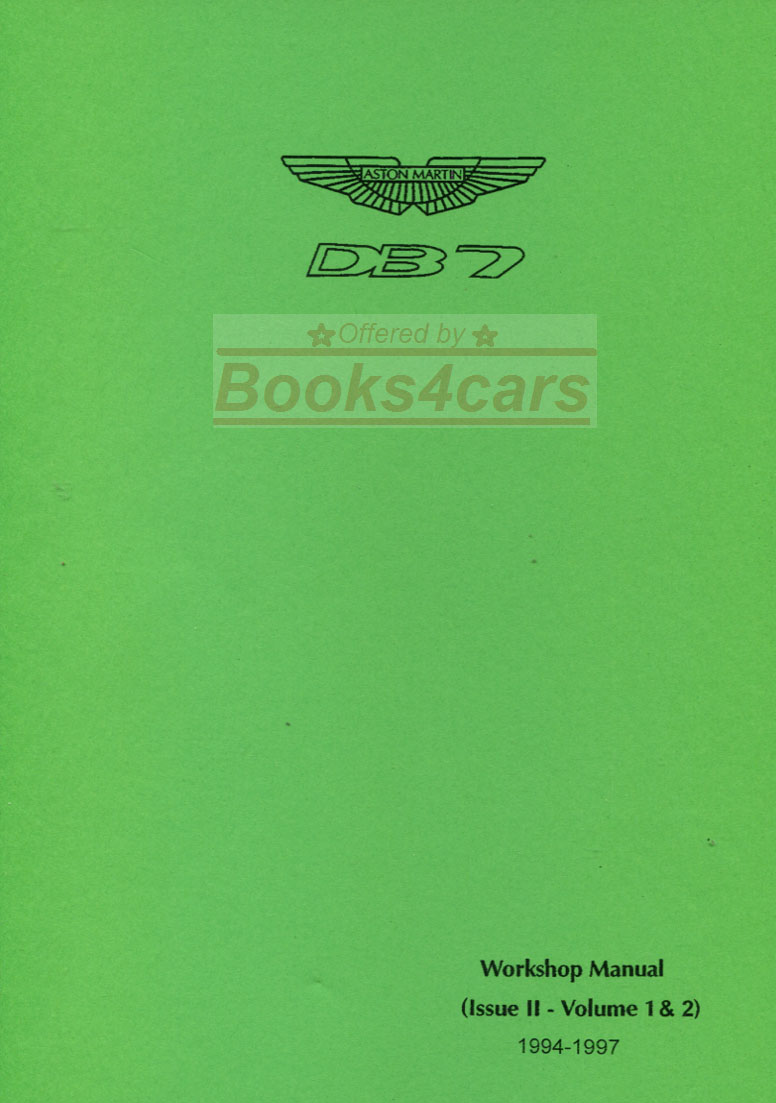 94-97 DB7 6Cyl workshop manual by Aston Martin