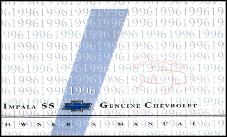 96 Impala SS Owners Manual by Chevrolet