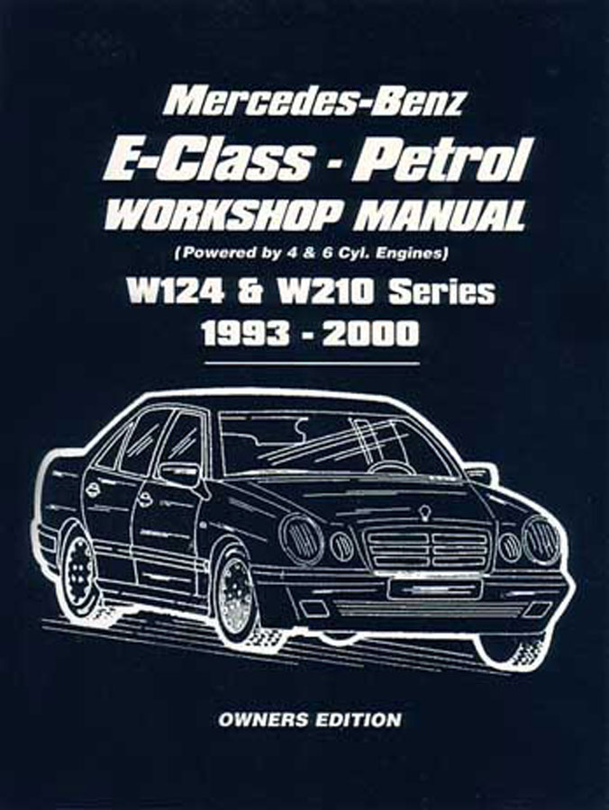 93-2000 Mercedes Benz E-Class Shop Service Repair Manual for W124 & W210 Series covering inline 6 cylinder 104 & 4 Cyl 111 gas petrol versions E300 E320 E200 E230 200+ pages NOT Diesel, V6, or V8 engines