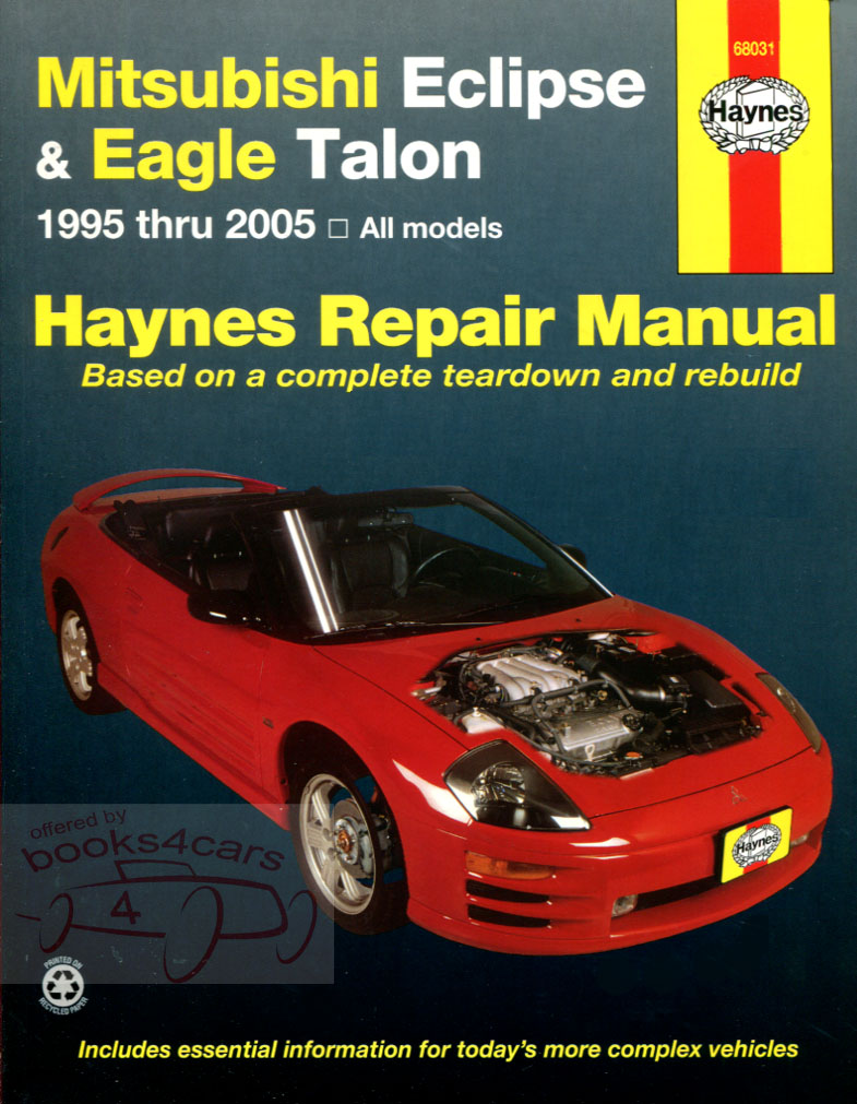95-2005 Eclipse & Talon Shop Service Repair Manual by Haynes for Mitsubishi & Eagle