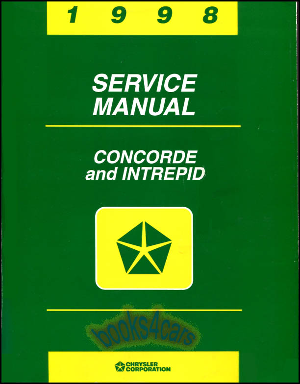 98 Concorde Intrepid 300M Shop manual by Chrysler & Dodge also used for 1999 LHS and 300M with supplement