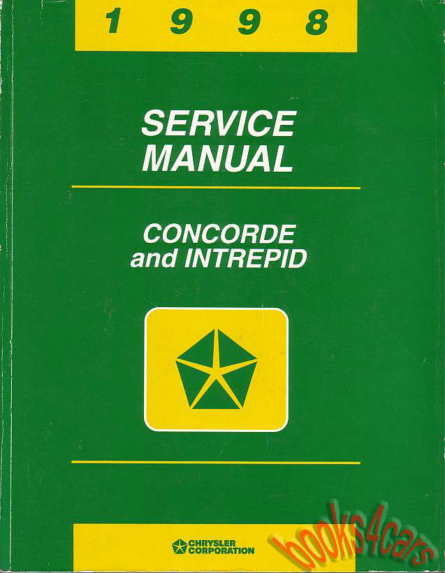 98 LHS Intrepid Vision & Concorde Shop Service Repair Manual by Dodge Eagle & Chrysler