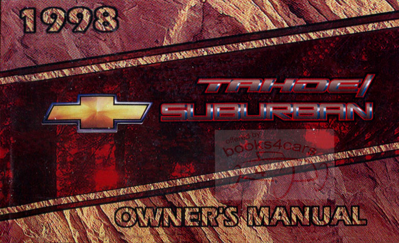 98 Tahoe Suburban owners manual by Chevrolet
