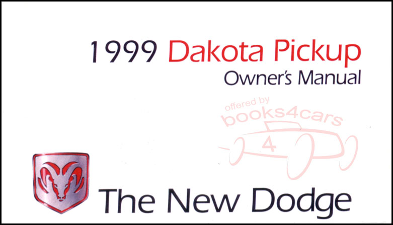 99 Dakota Owners manual by Dodge