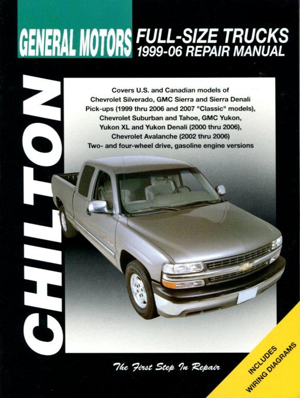 99-2006 Chevrolet GMC CK Shop Service Repair Manual Silverado & Sierra Pickup & 2007 Classic models Suburban & Tahoe Yukon & XL & Yukon Denali & Avalanche 2002-2006 with gas engines by Chilton ( may also be partially applicable to Escalade )