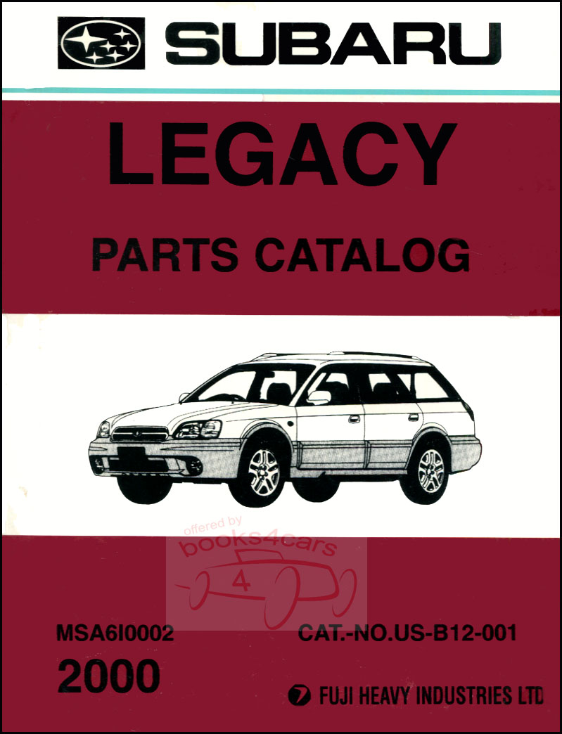 2000 Subaru Legacy Parts Catalog