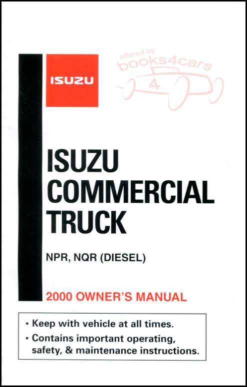 2000 NPR NQR Diesel owners manual by Isuzu Truck & GMC