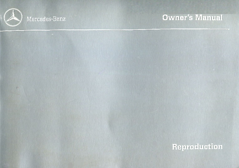 2000 SLK230 Owners manual by Mercedes SLK 230 Kompressor
