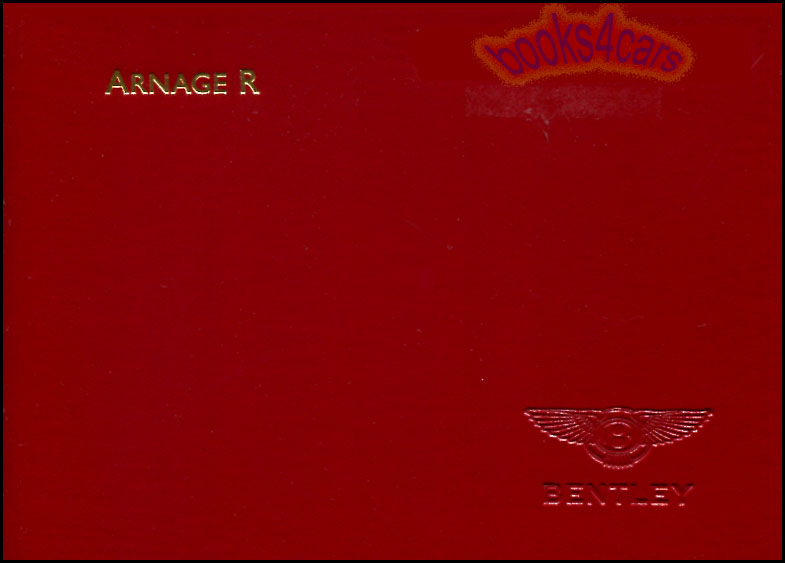 2000 Bentley Arnage R Owners Manual GERMAN