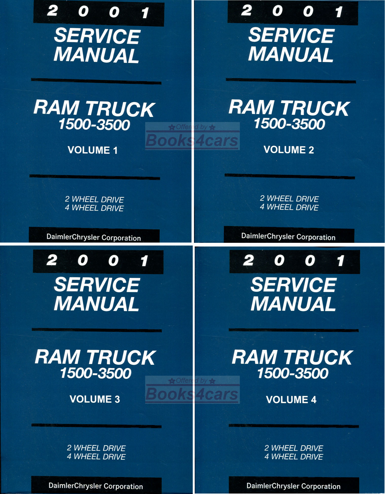 2001 Ram Truck Shop Service Repair Manual by Dodge includes Turbo Diesel 1500 2500 & 3500