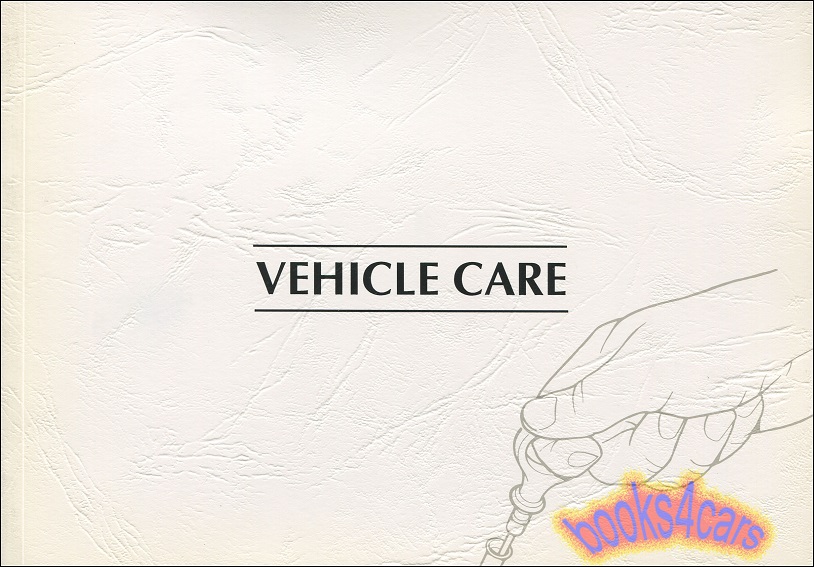 98-99 XK8 Vehicle Care Handbook by Jaguar