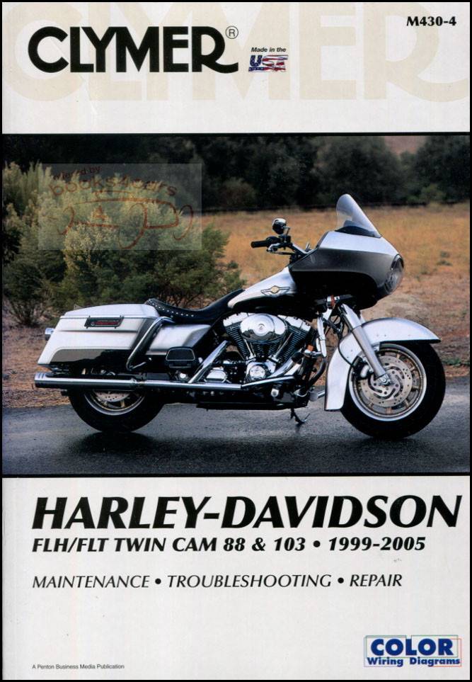99-05 Harley Davidson FLH FLHR FLT Twin Cam 88 & 103 Shop Service Repair Manual, 450 pages by Clymer