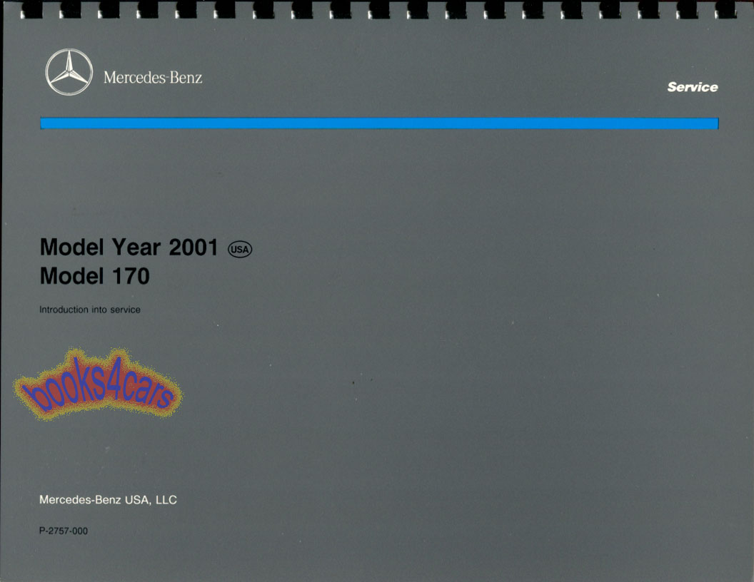 2001 SLK Technical Introduction into service Manual by Mercedes Chassis 170 230SLK SLK230 51 pages