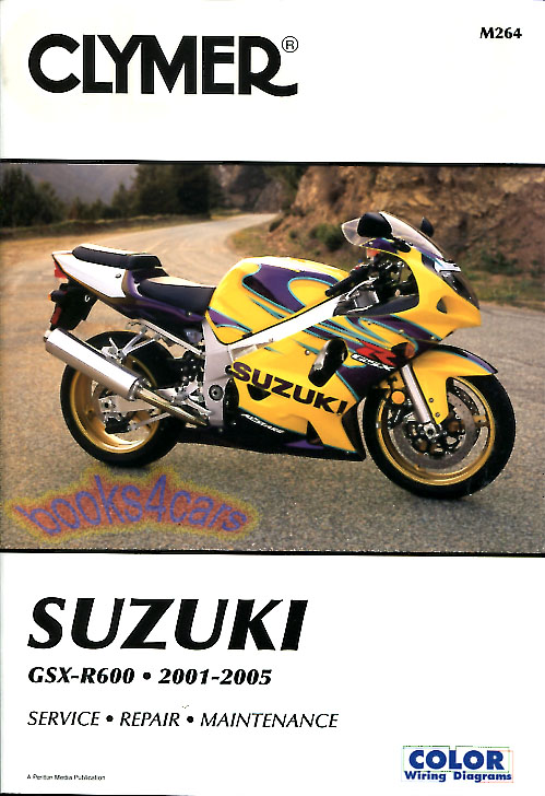 2001-05 GSX-R600 Shop Service Repair Manual 480 pages for Suzuki by Clymer for GSXR600