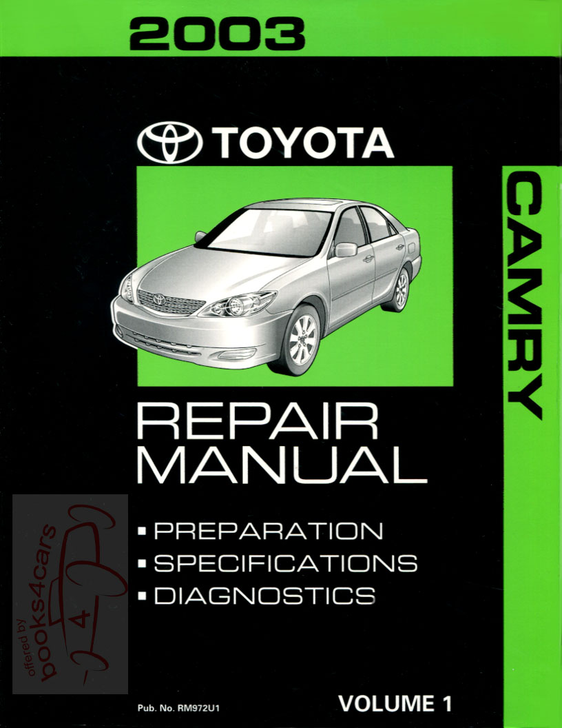 2003 Camry Diagnostic Shop Service Repair Manual by Toyota