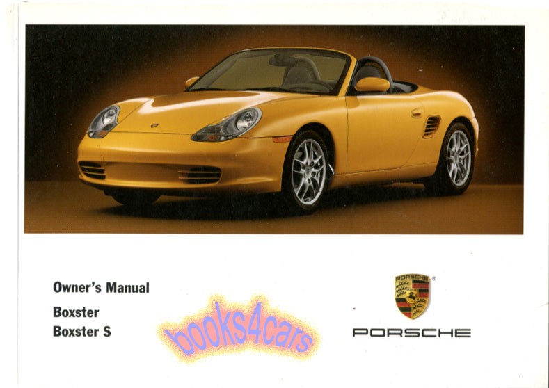 2003 Boxster owners manual by Porsche