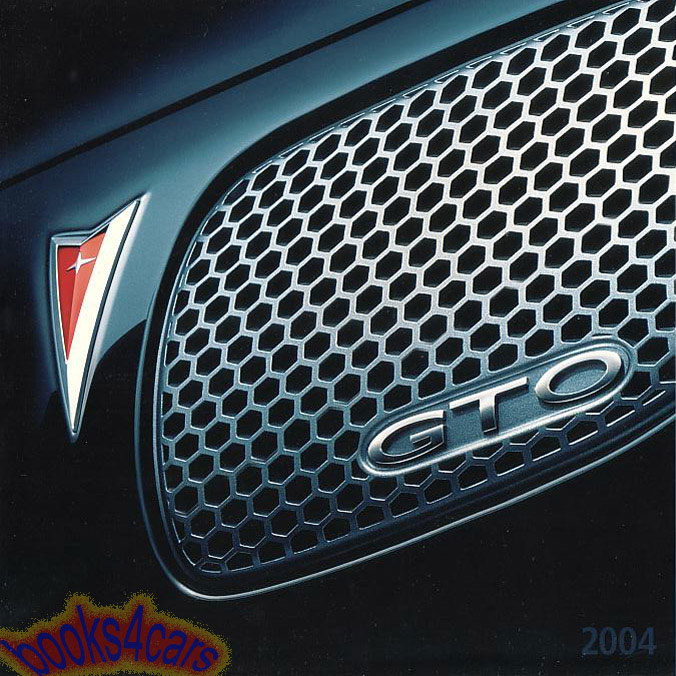 2004 Pontiac GTO Sales Brochure