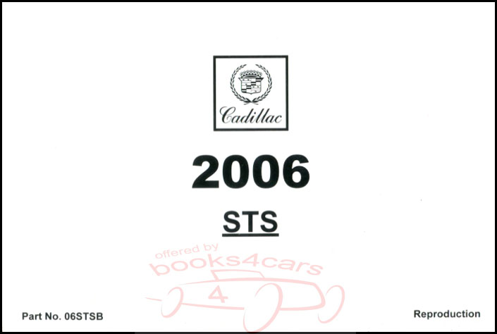 2006 STS & STS/V STSVowners manual by Cadillac
