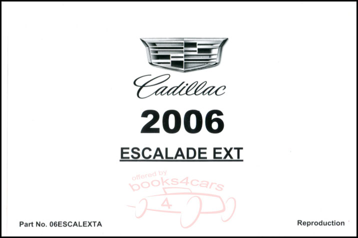 2006 Escalade EXT Truck owners manual by Cadillac