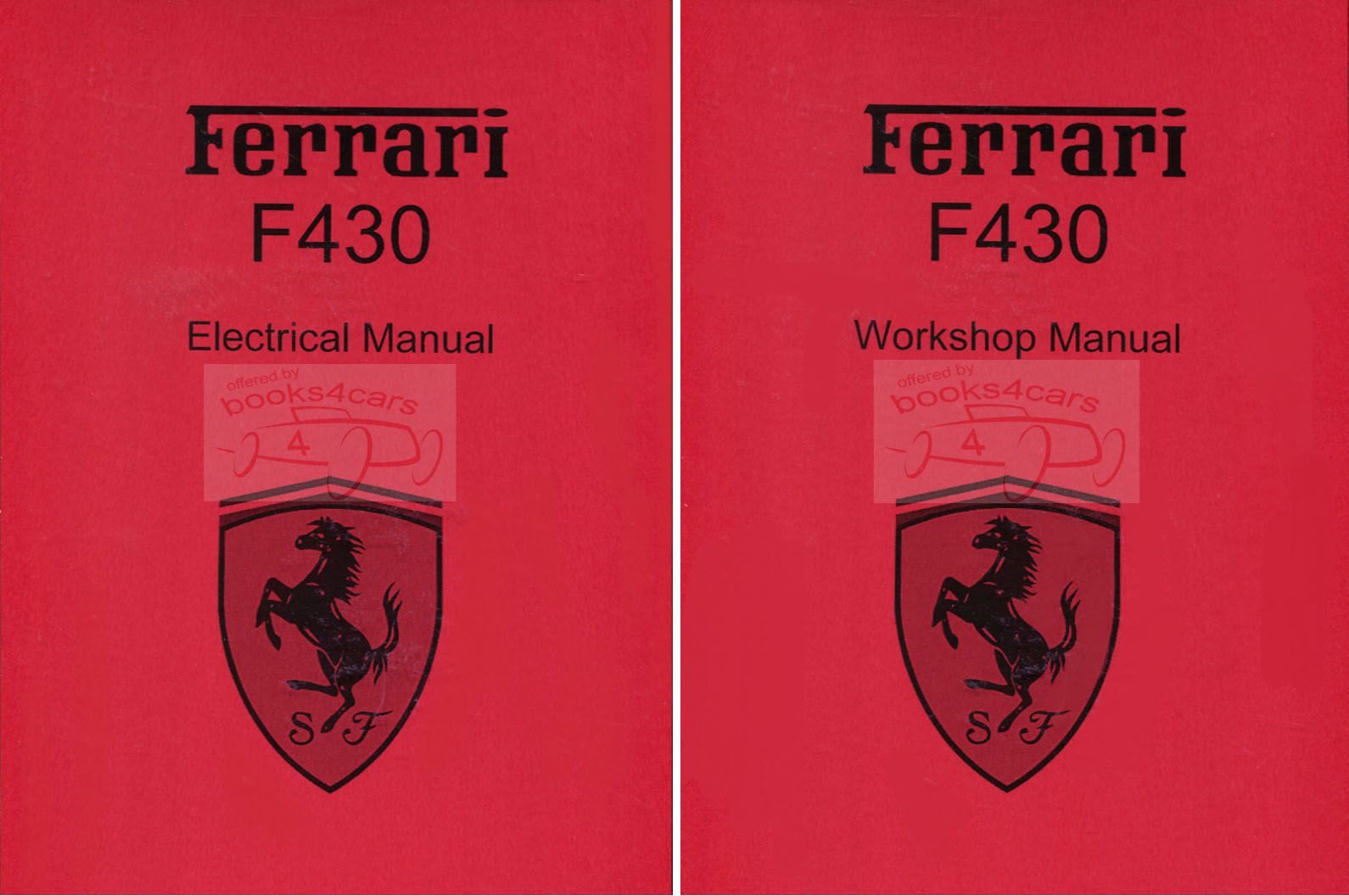 04-08 F430 Workshop Shop Service repair Manual by Ferrari 2 volume set in Italian English French & German