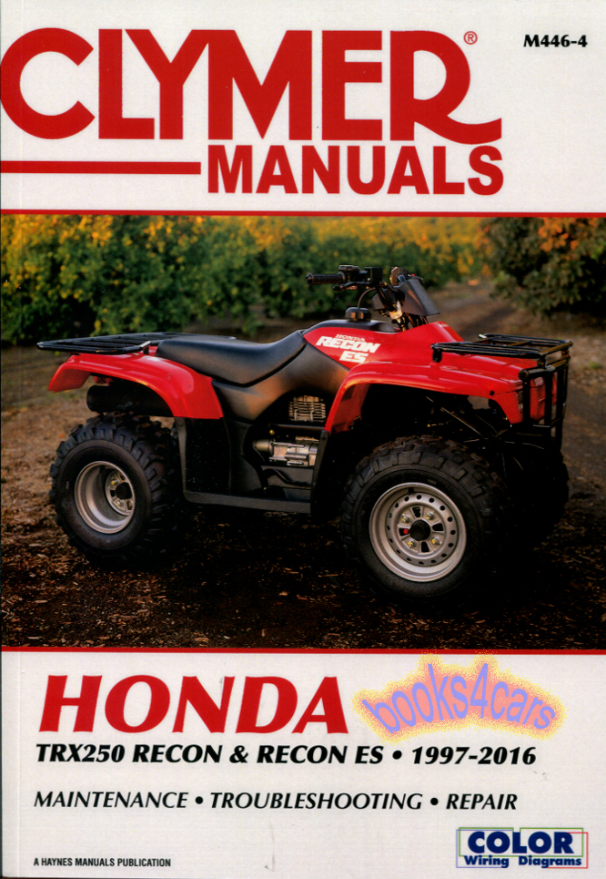 97-2016 All Terrain TRX250 / ES Recon Shop Service Repair Manual 336 pages by Clymer for Honda ATV