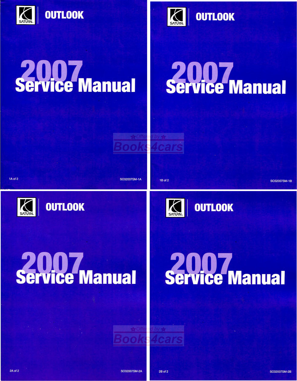 2007 Outlook Multi Volume Shop Service Repair Manual Set by GM Saturn
