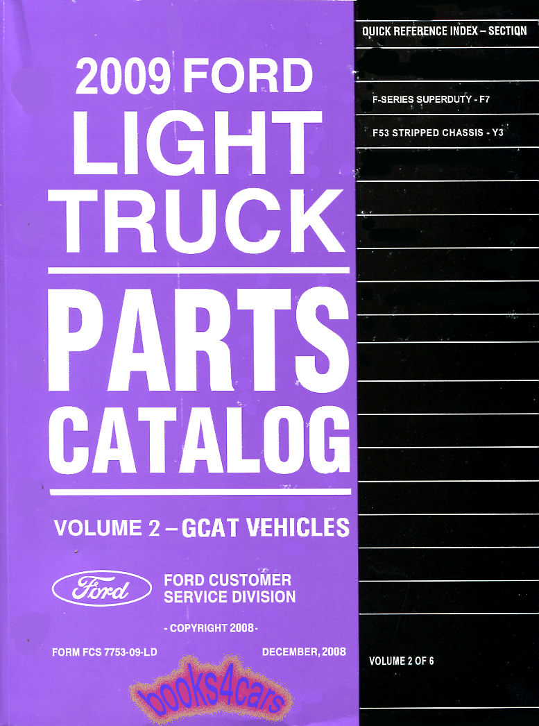 2008-2010 F-Super Duty & F53 Chassis Motorhome Parts Manual by Ford Truck