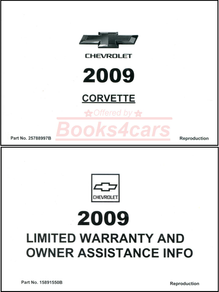 2009 Corvette owners manual portfolio by Chevrolet