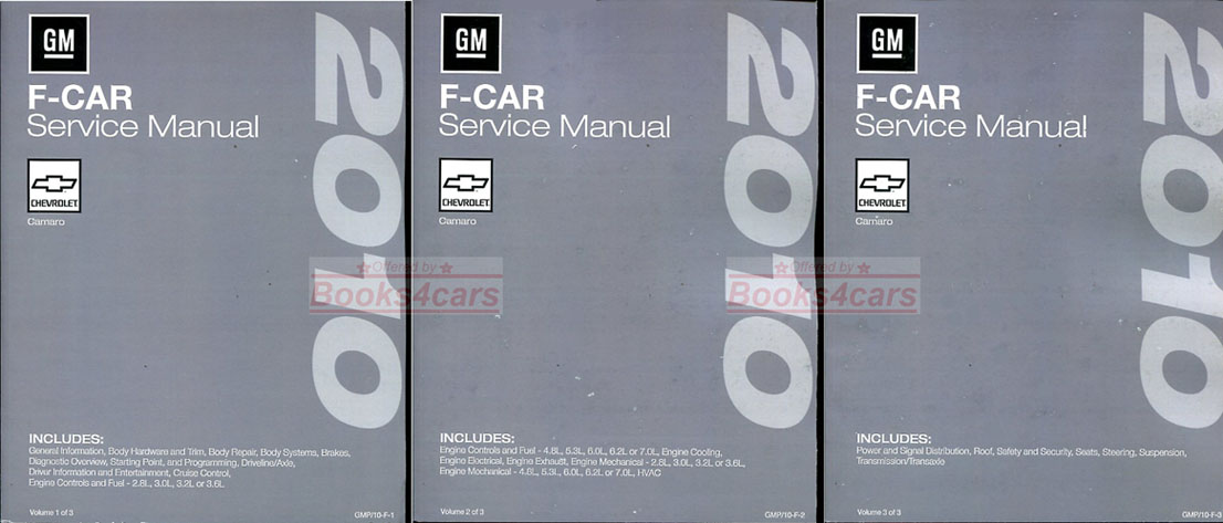 2010 Camaro Shop Service Repair Manual 3V set by Chevrolet