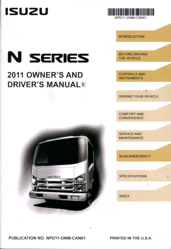 2011 NPR DIESEL owners manual by Isuzu and GMC