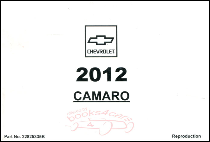 2012 Camaro Owners Manual by Chevrolet