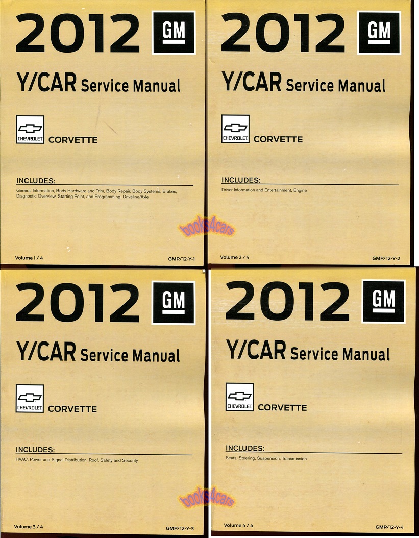 2012 Corvette shop service repair manual by Chevrolet