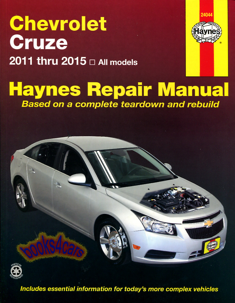 11-19 Chevrolet Cruze shop service repair manual by Haynes 256 pgs 1.4 1.8 gas engines does not include Diesel
