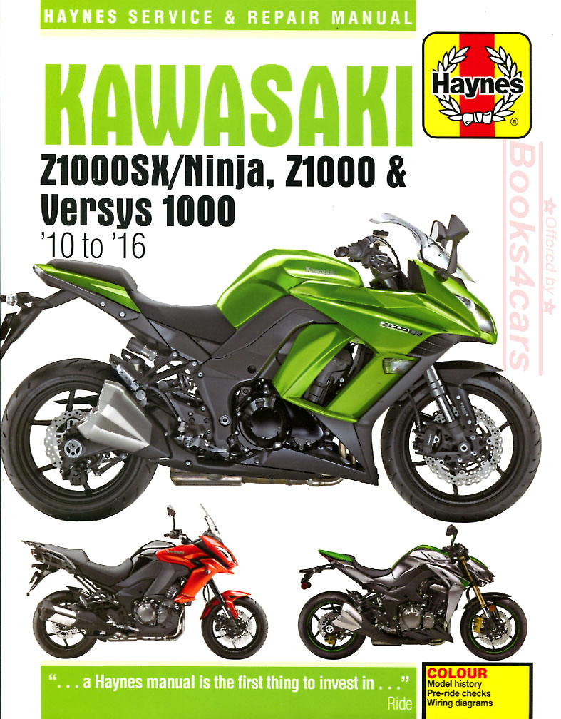 10-016 Kawasaki Z1000 Z1000SX & Versys Shop Service Repair Manual by Haynes Motorcycles