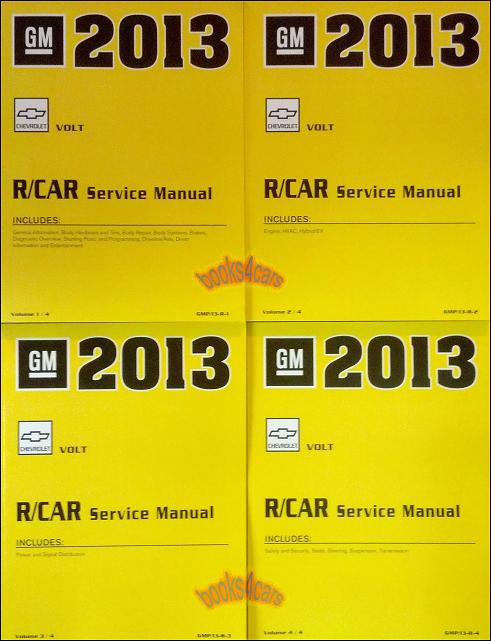 2013 Chevrolet Volt Shop Service Repair Manual 4-Volume Set