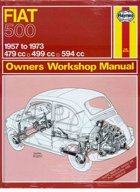 Fiat 500 Shop Manual Repair Book Service Haynes Abarth Topolino Nuova 500d Puch Ebay