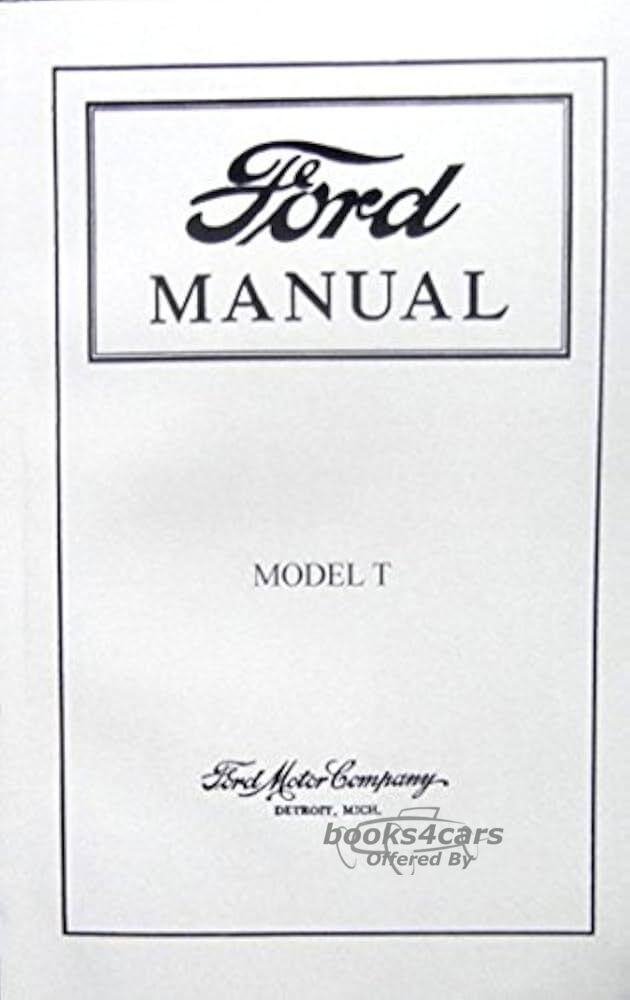 view cover of 1919 Owners Manual for Cars & Trucks Model T by Ford 73pgs